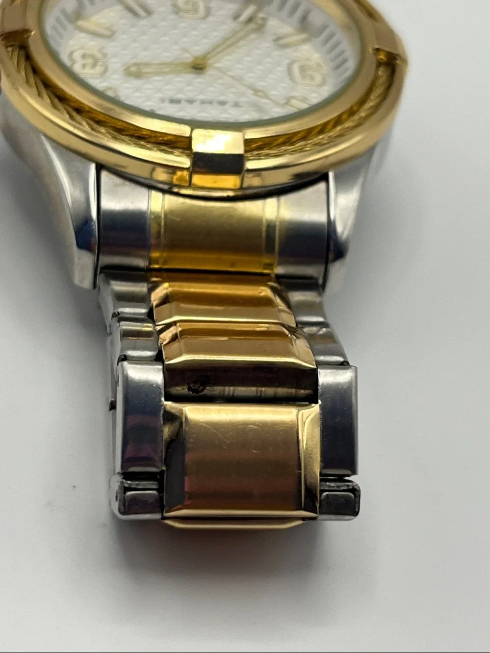 Tahari Men's Two-Tone Gold & Silver Bracelet Watch